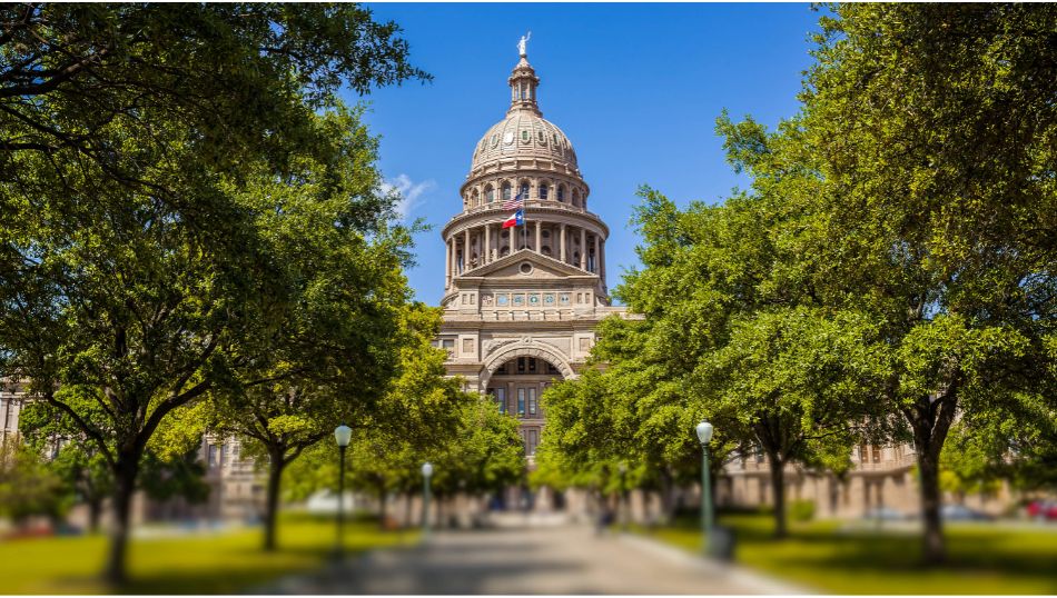 State Capital Building In Austin TX on Congress Avenue