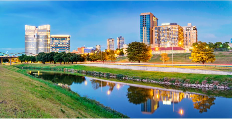 View of Downtown Forth Worth Texas