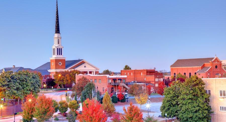 Downtown Spartanburg, South Carolina.