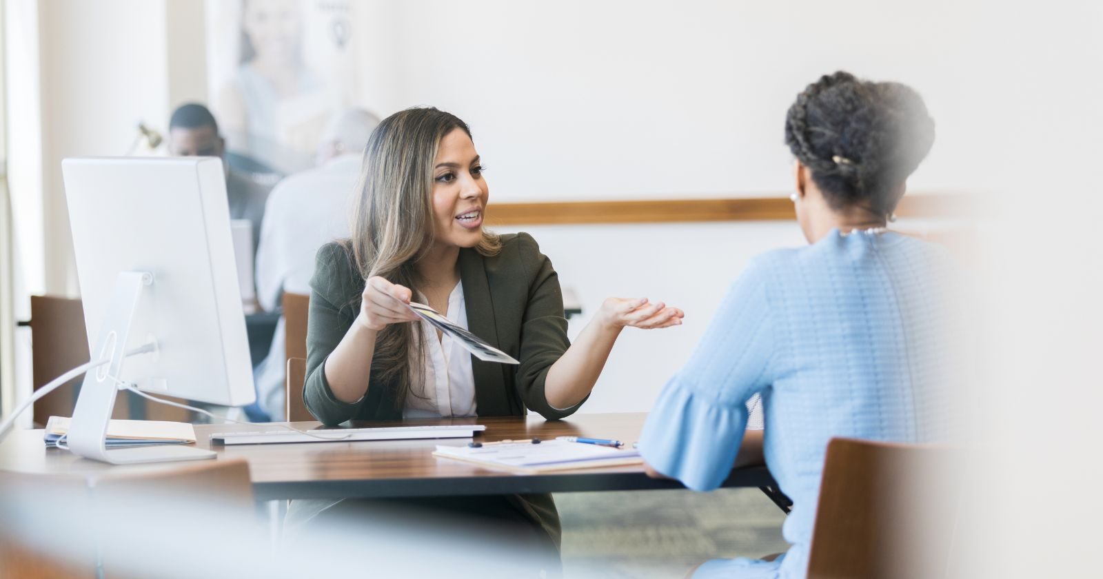 direct lender representative speaking to a customer