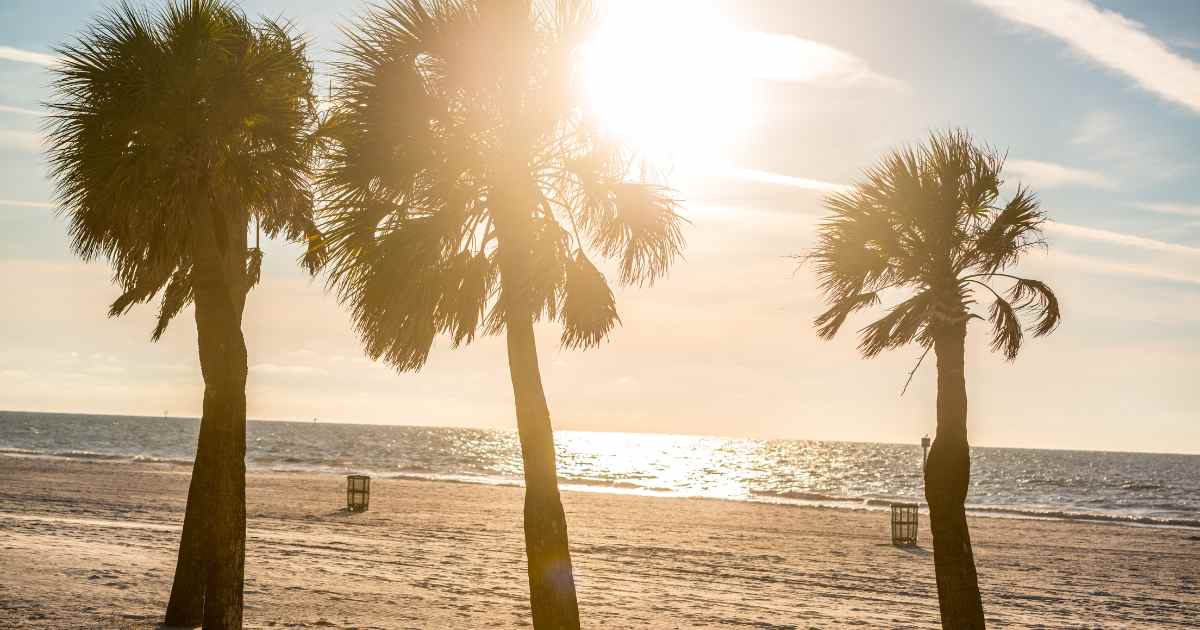 View of the Gulf Of Mexico from Clearwater Beach FL