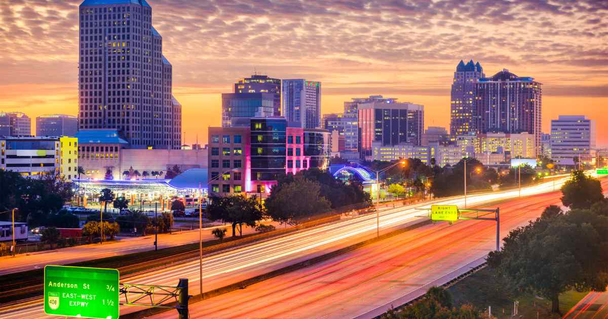 Interstate 4 In Orlando Florida.