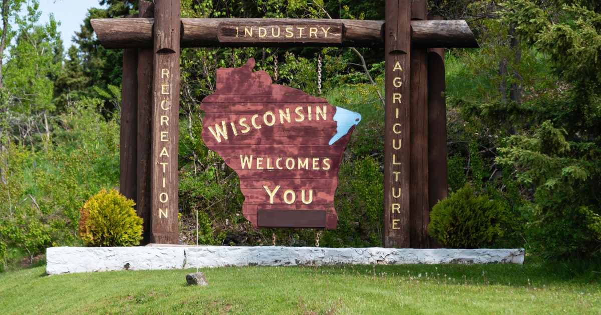 Welcome To Wisconsin sign in Kenosha