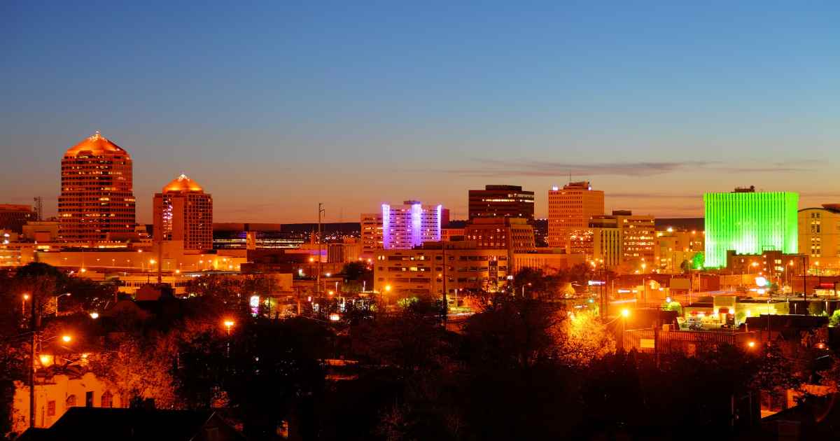 Albuquerque, NM at night