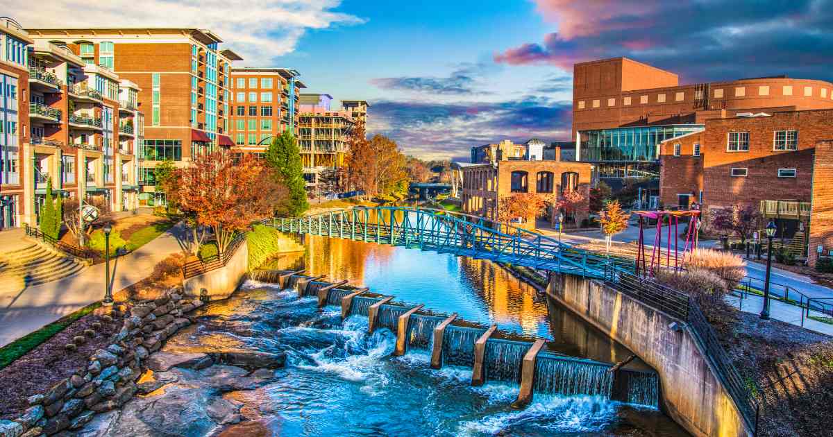 The Reedy River in Greenville SC