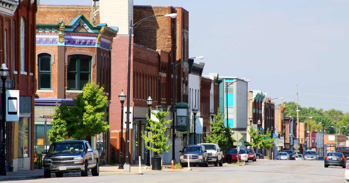 Historic downtown in Springfield MO