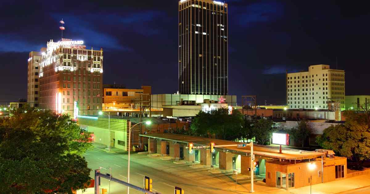 Amarillo Texas with the FirstBank Southwest Tower in the distance.