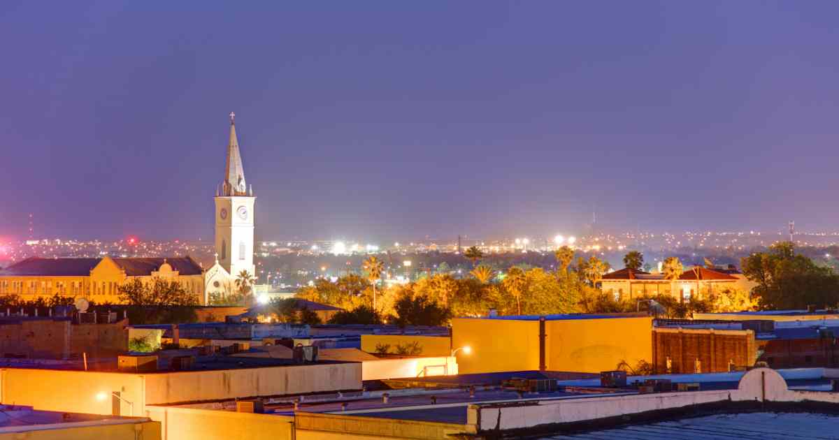 Looking at Laredo Texas at night