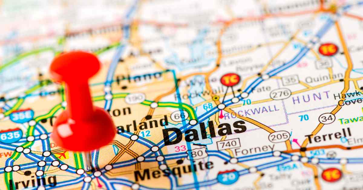 Dallas TX map