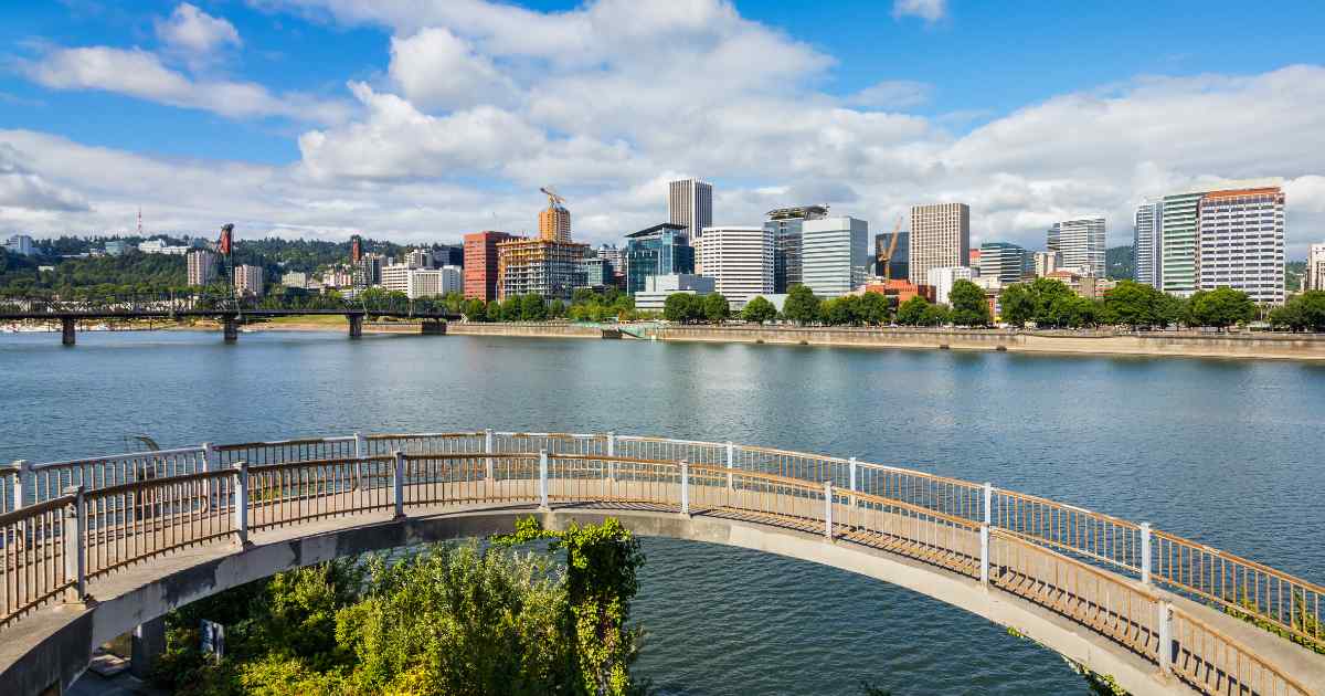 The Willamette River in Portland Oregon
