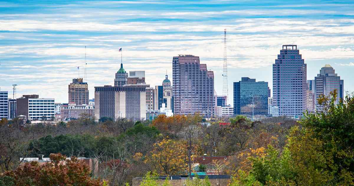 San Antonio Texas as seen in the Fall.