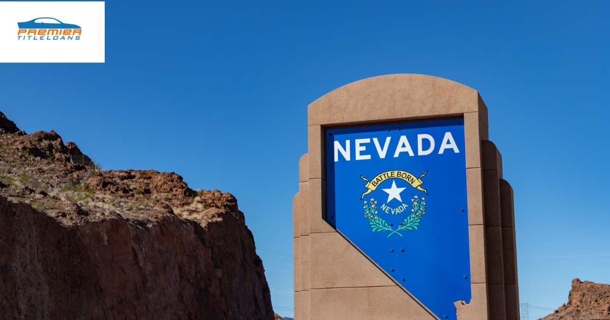 Welcome to Nevada sign on Interstate 15.